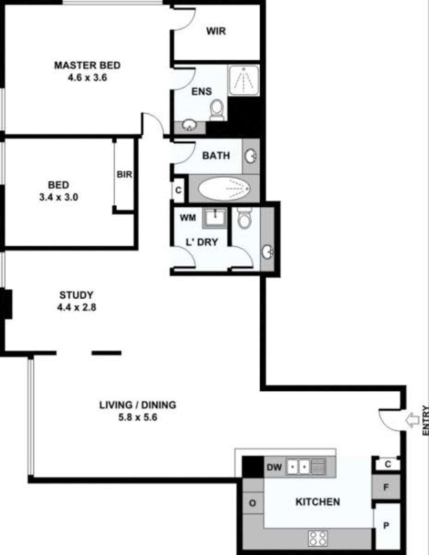 Floorplan of Homely apartment listing, 145/1 Queensberry Street, Carlton VIC 3053