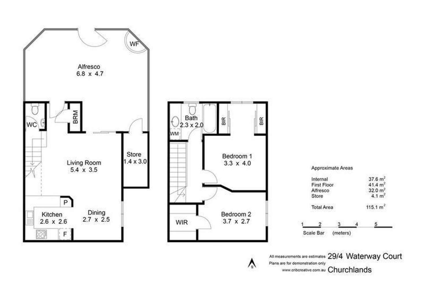 Floorplan of Homely townhouse listing, 29/4 Waterway Court, Churchlands WA 6018