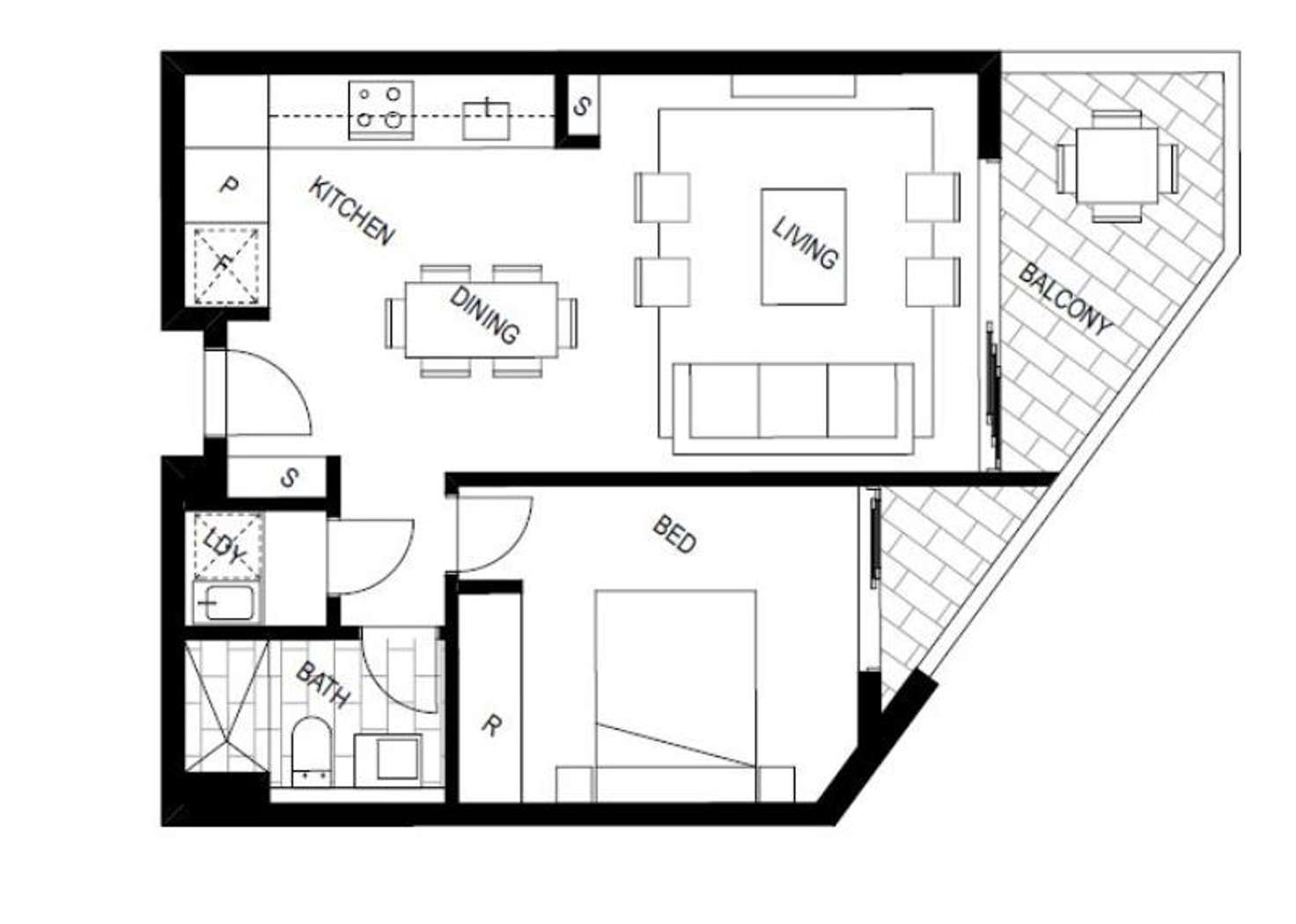 Floorplan of Homely apartment listing, 201/165 Frederick Street, Bexley NSW 2207