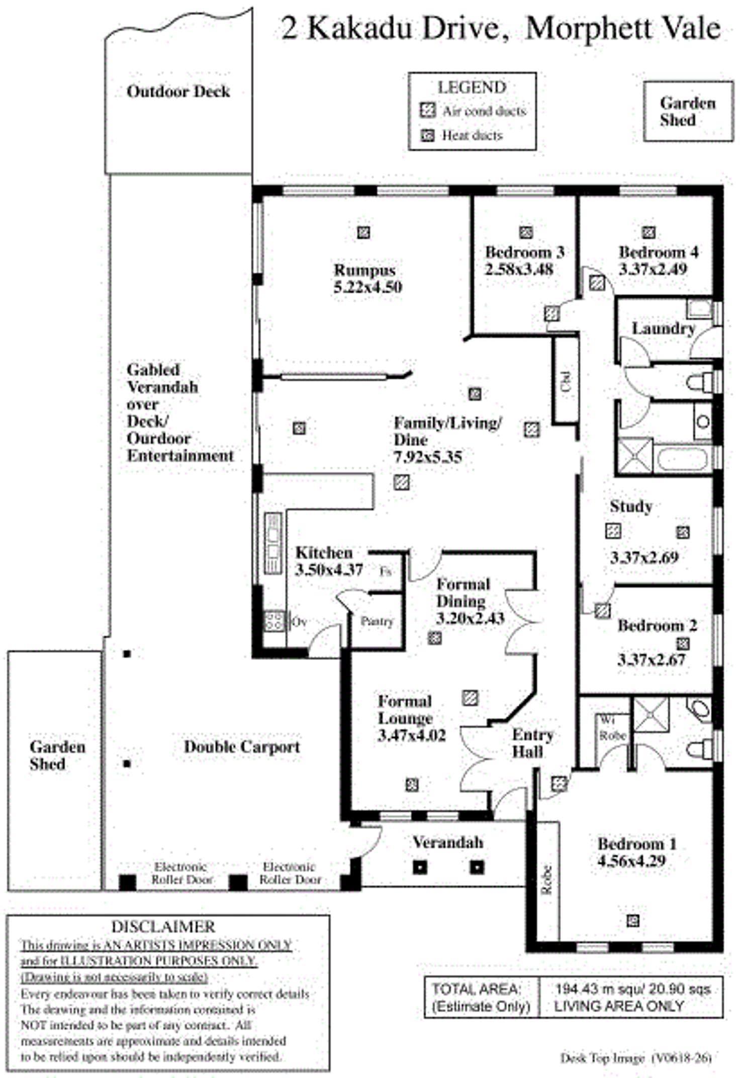 Floorplan of Homely house listing, 2 Kakadu Drive, Morphett Vale SA 5162