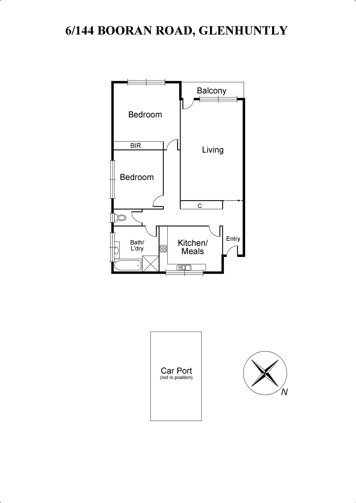 Floorplan of Homely apartment listing, 6/144 Booran Road, Glen Huntly VIC 3163