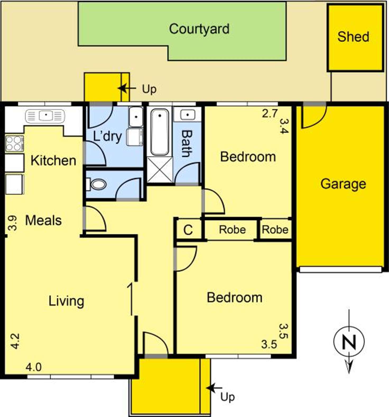 Floorplan of Homely house listing, 4/285 Greensborough Road, Watsonia VIC 3087