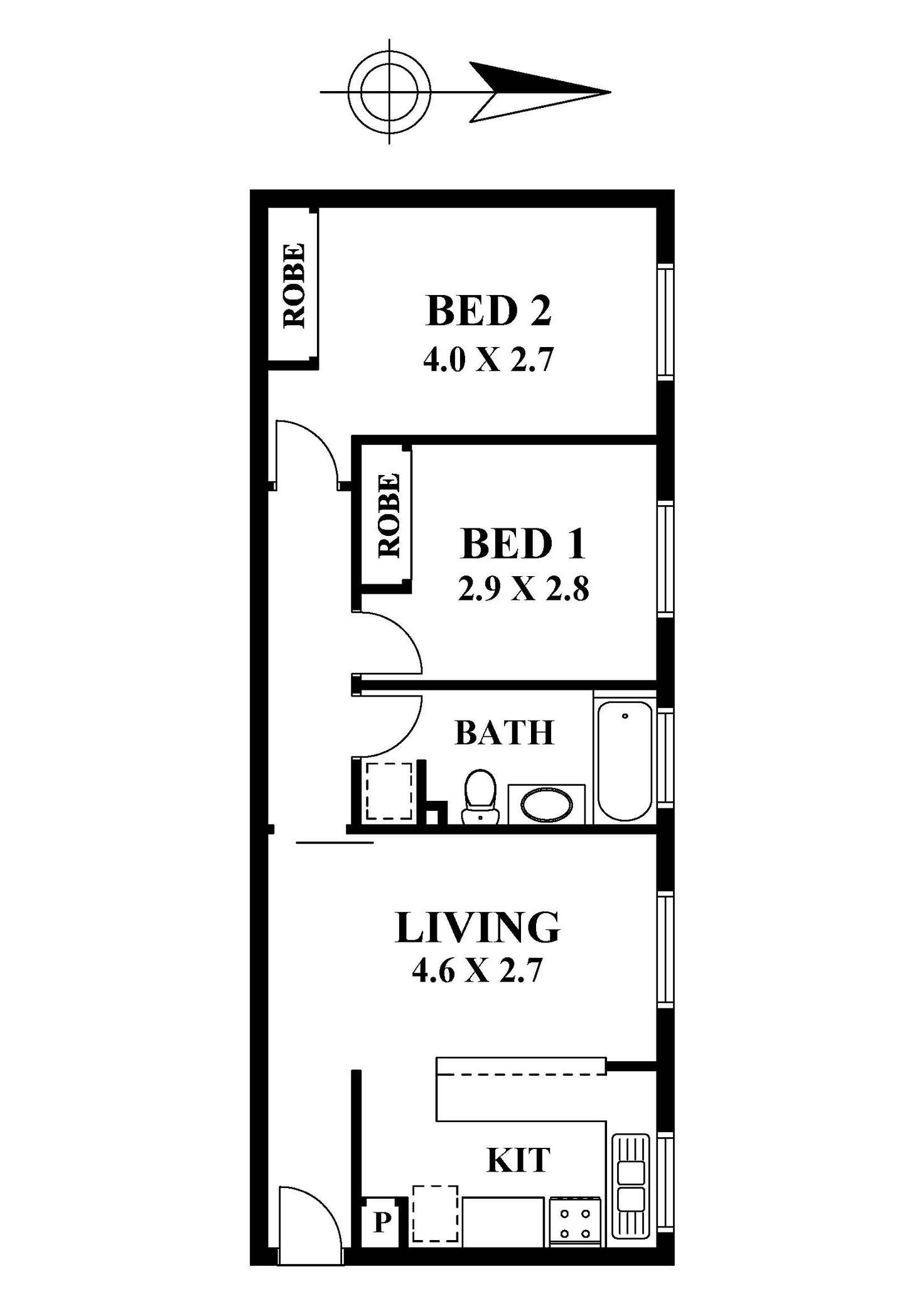 Floorplan of Homely house listing, 11/47 Railway Place, Flemington VIC 3031