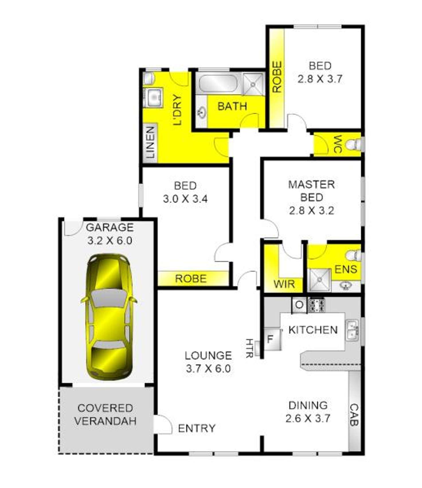 Floorplan of Homely house listing, 7 Narebar Street, Bell Park VIC 3215