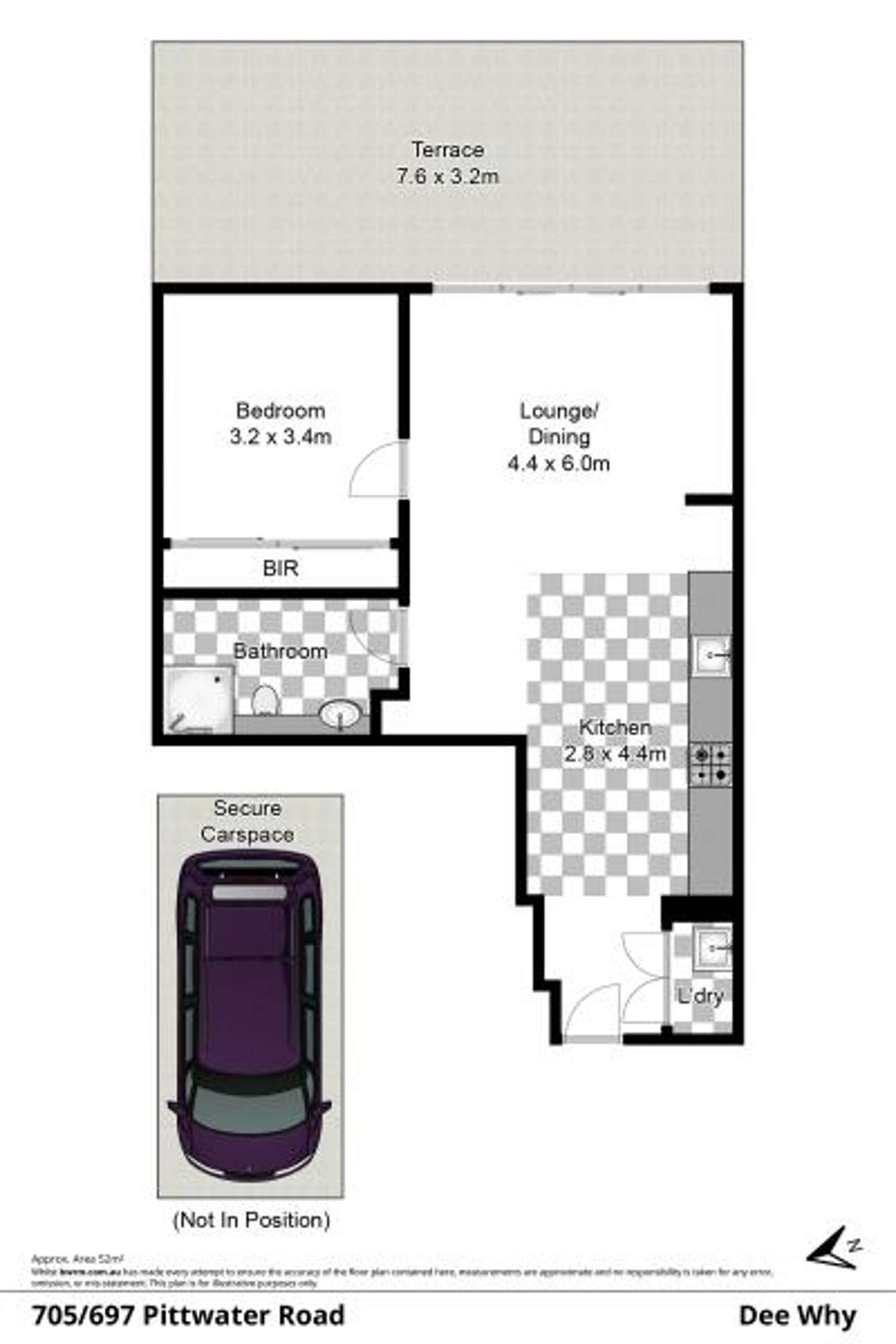 Floorplan of Homely unit listing, 705/697-701 Pittwater Road, Dee Why NSW 2099