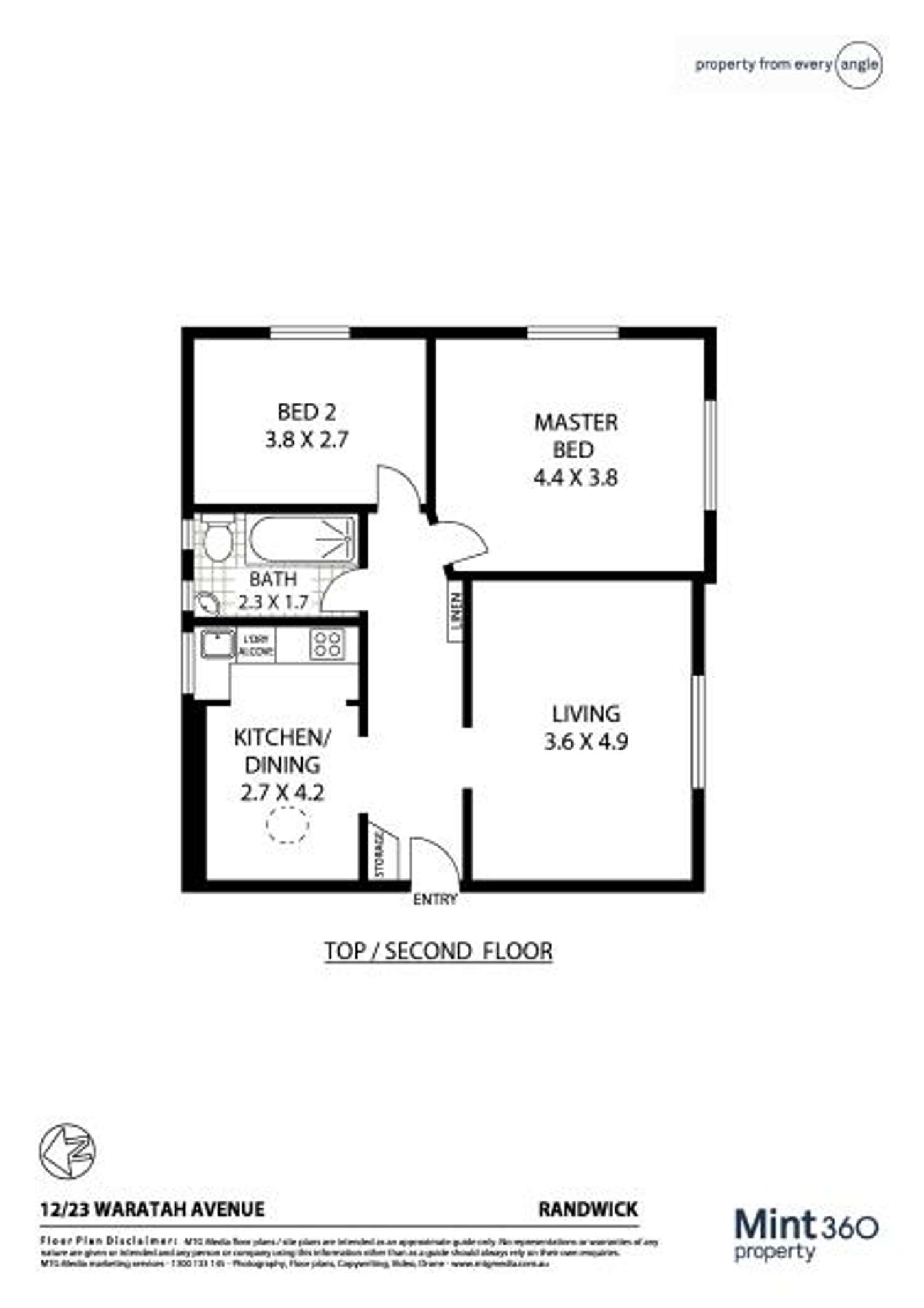 Floorplan of Homely apartment listing, 12/23 Waratah Avenue, Randwick NSW 2031