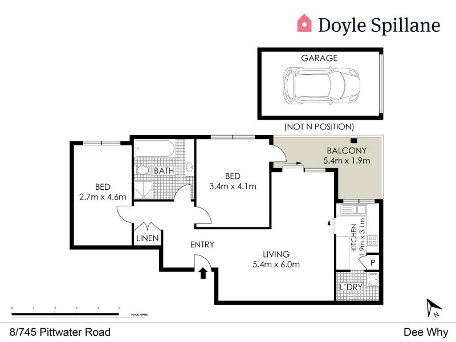 Floorplan of Homely unit listing, 8/745 Pittwater Road, Dee Why NSW 2099