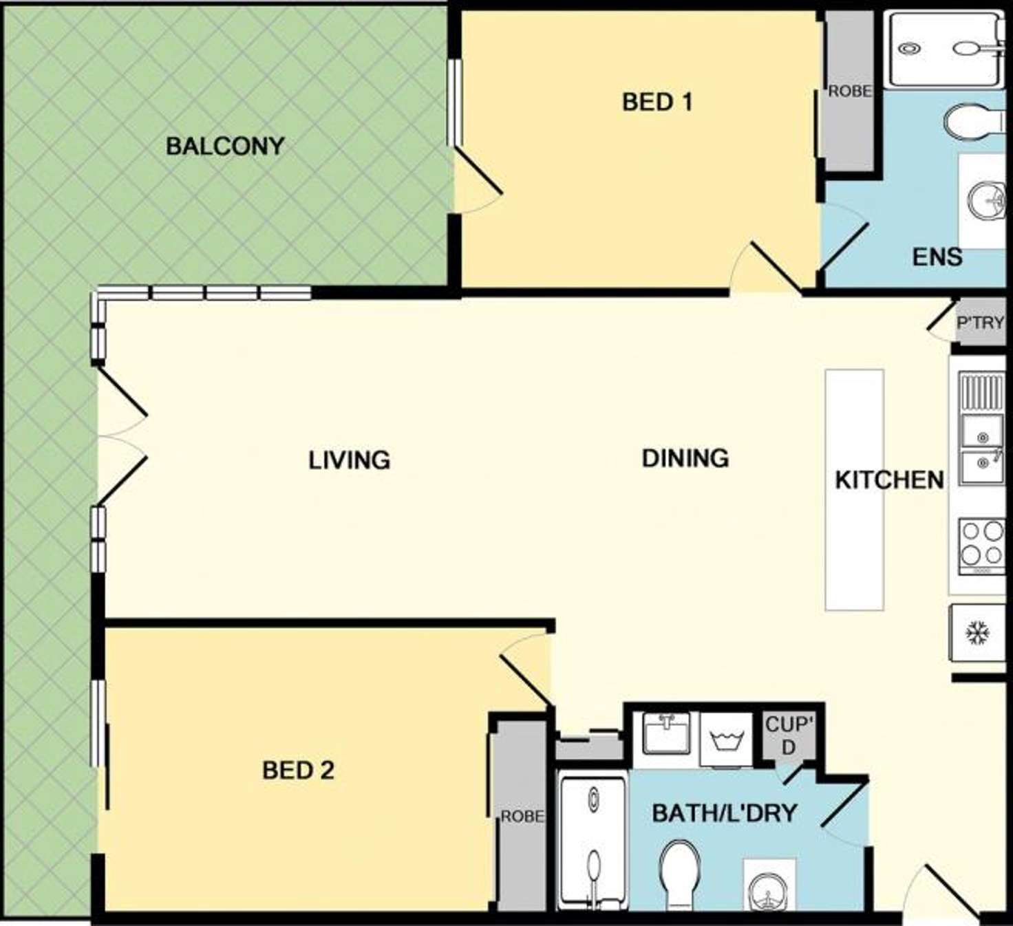 Floorplan of Homely apartment listing, 71/148 Adelaide Terrace, East Perth WA 6004