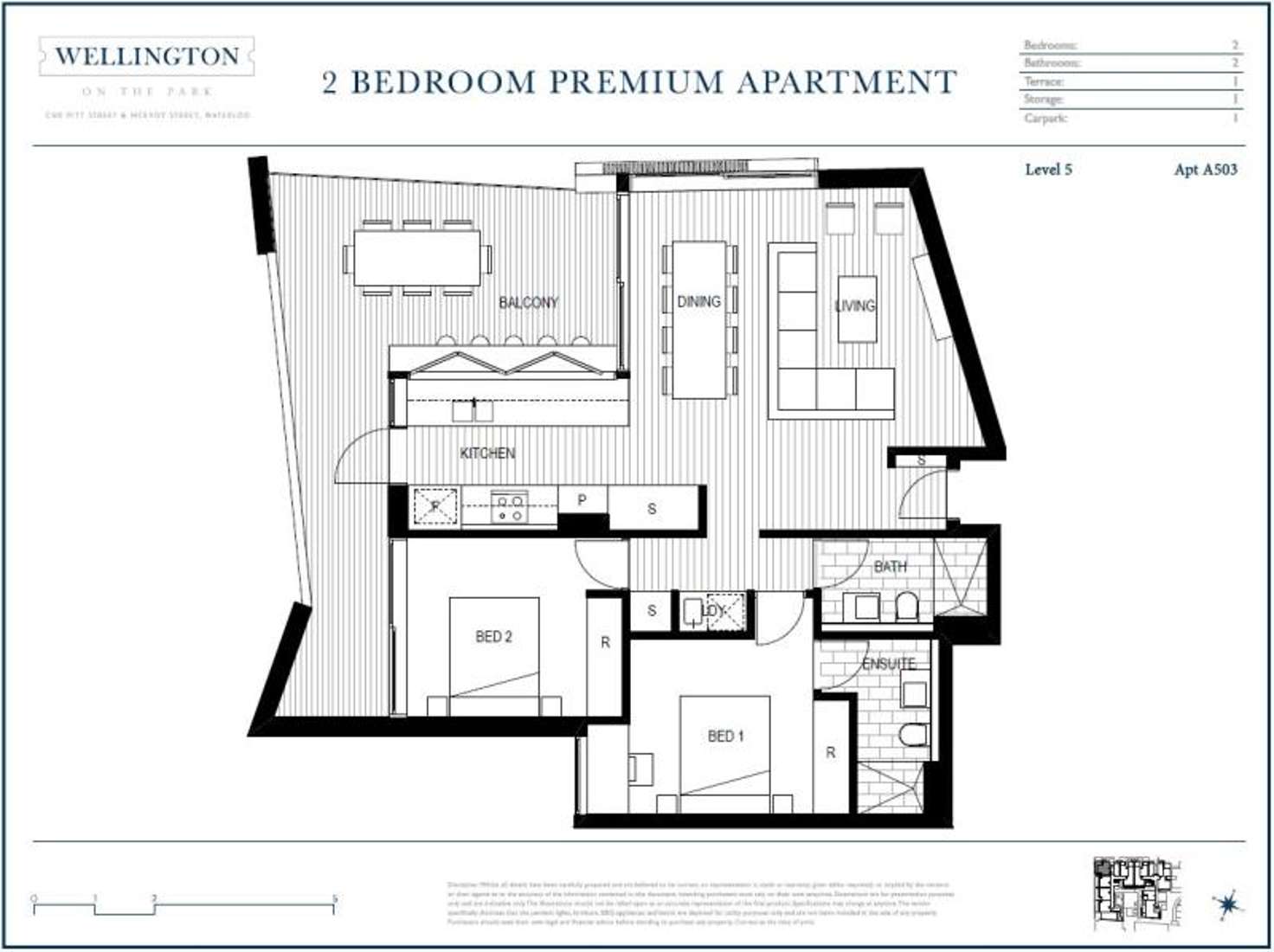 Floorplan of Homely apartment listing, A503/34 McEvoy Street, Waterloo NSW 2017