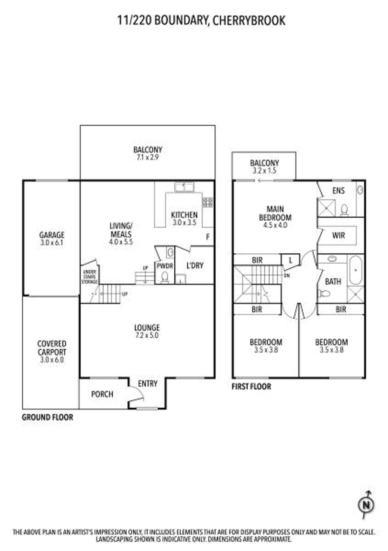 Floorplan of Homely house listing, 11/220 Boundary Road, Cherrybrook NSW 2126