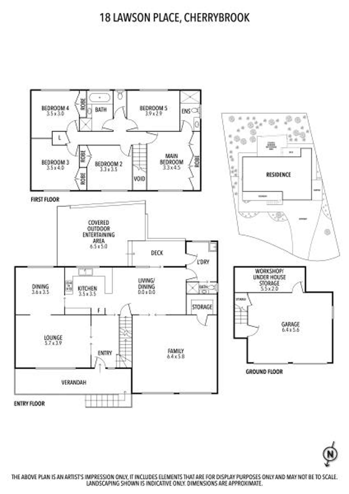 Floorplan of Homely house listing, 18 Lawson Place, Cherrybrook NSW 2126