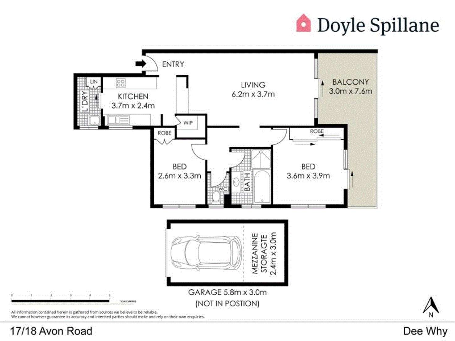 Floorplan of Homely unit listing, 17/18 Avon Road, Dee Why NSW 2099