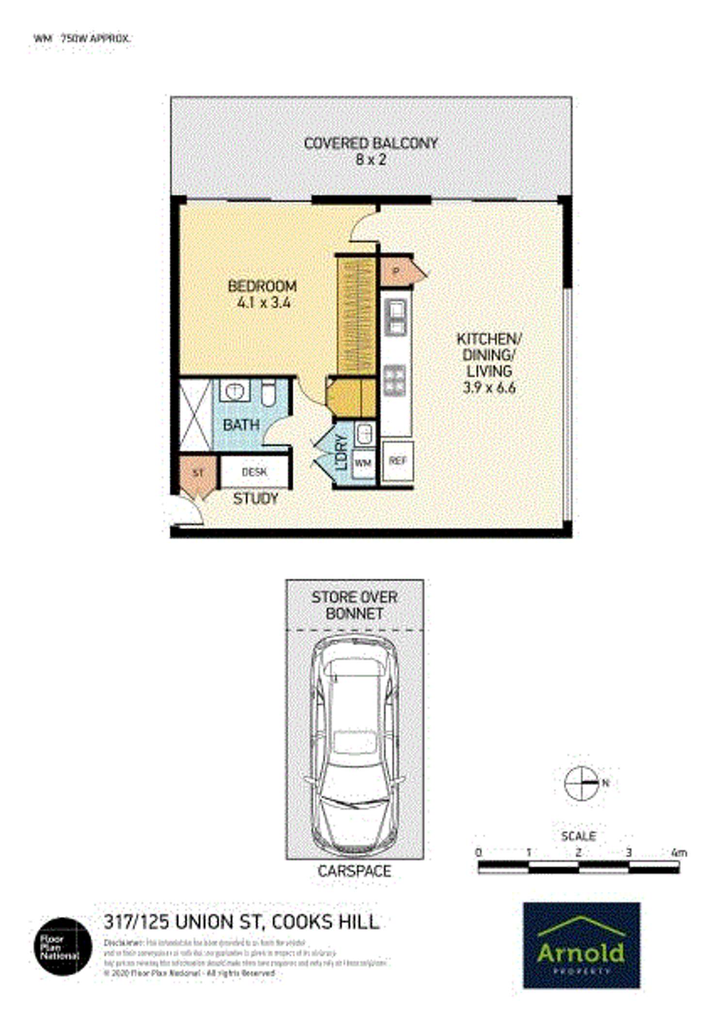 Floorplan of Homely apartment listing, 317/125 Union Street, Cooks Hill NSW 2300