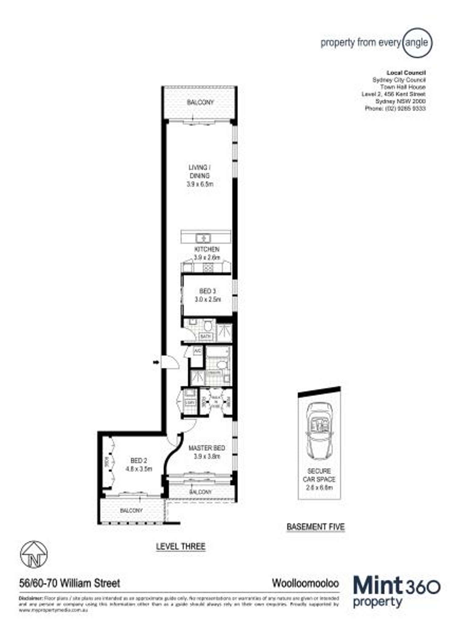 Floorplan of Homely apartment listing, 56/60-70 William Street, Woolloomooloo NSW 2011