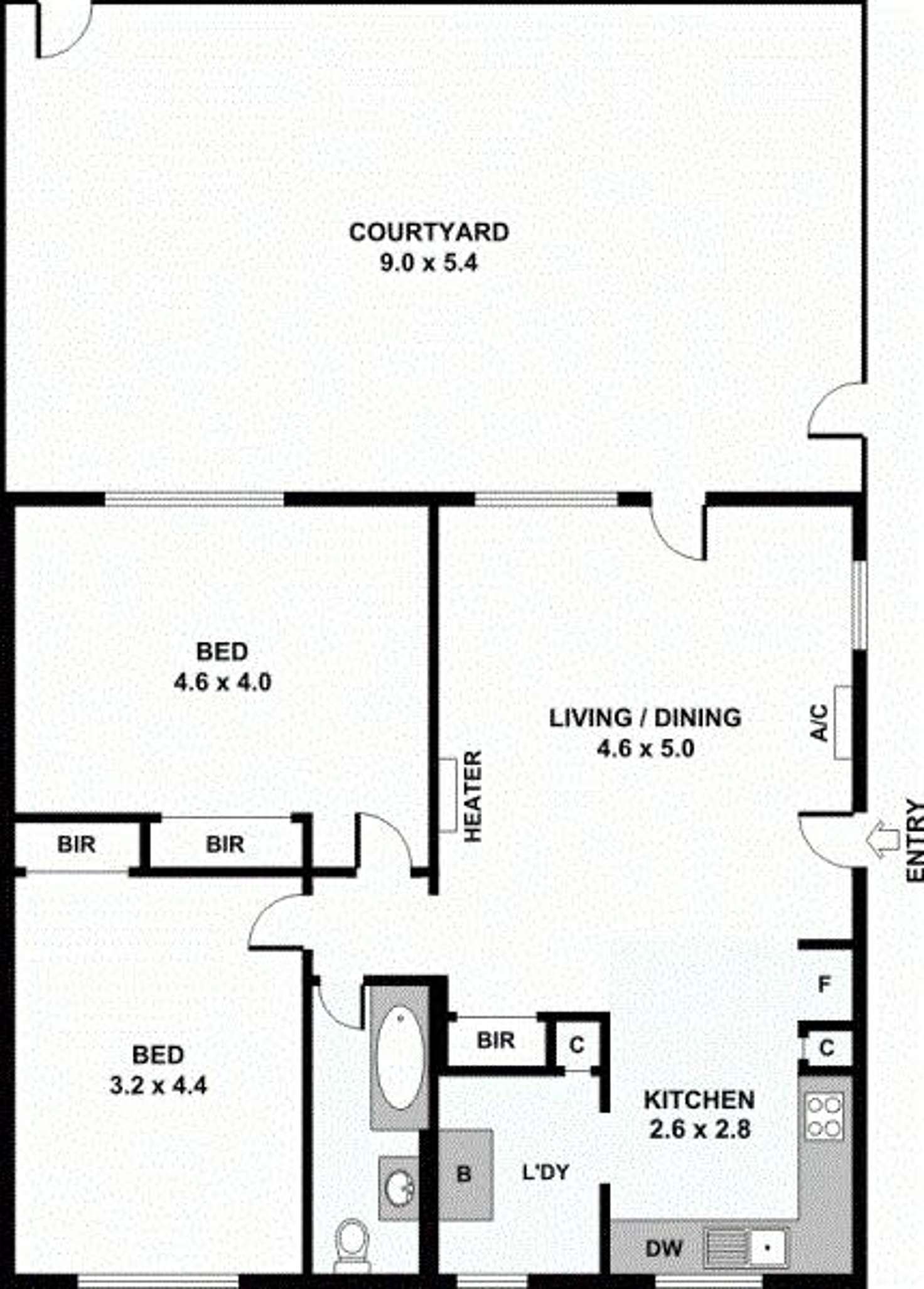 Floorplan of Homely apartment listing, 19/3 Bickleigh Street, Glen Iris VIC 3146