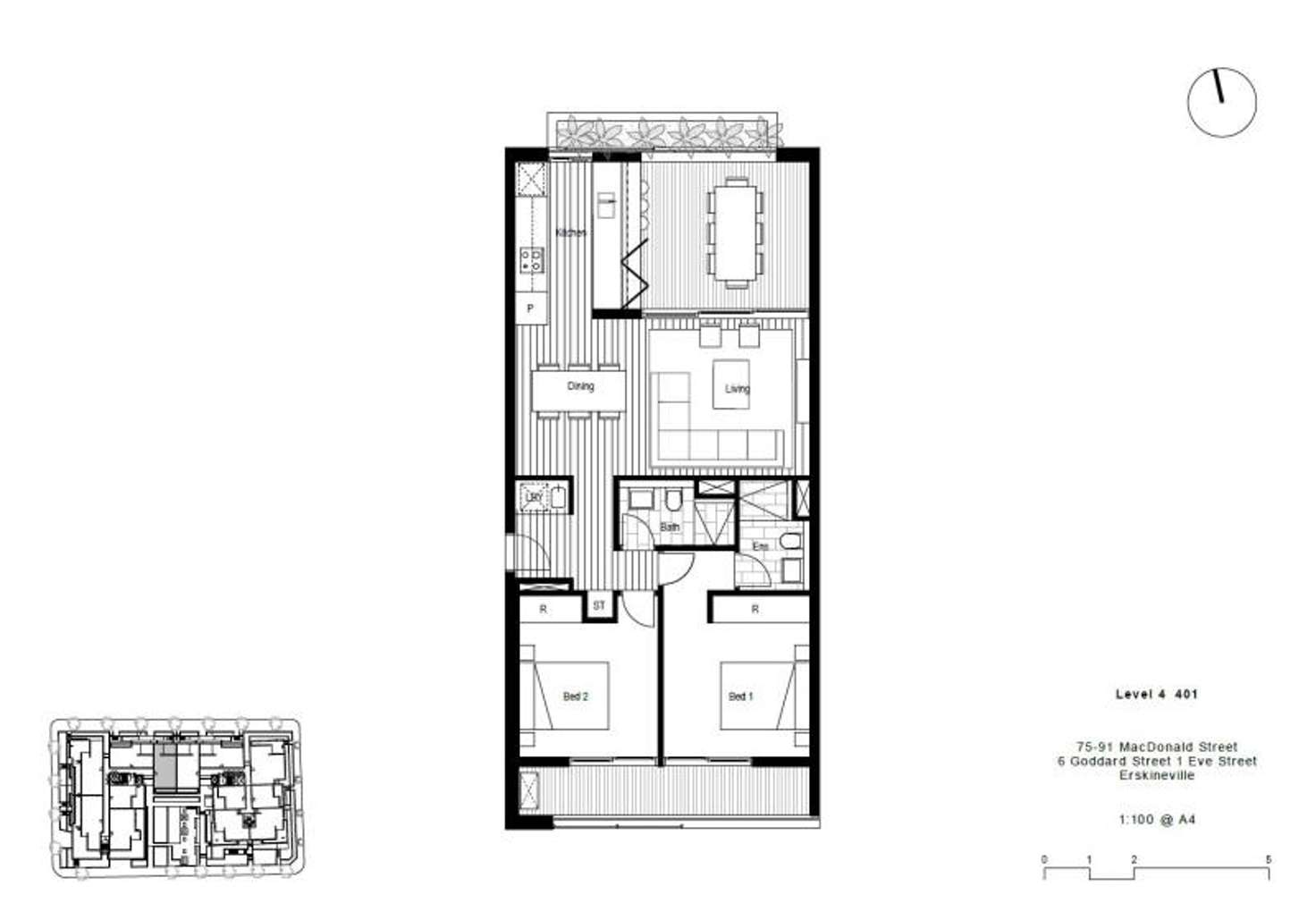 Floorplan of Homely apartment listing, 401/75 Macdonald Street, Erskineville NSW 2043