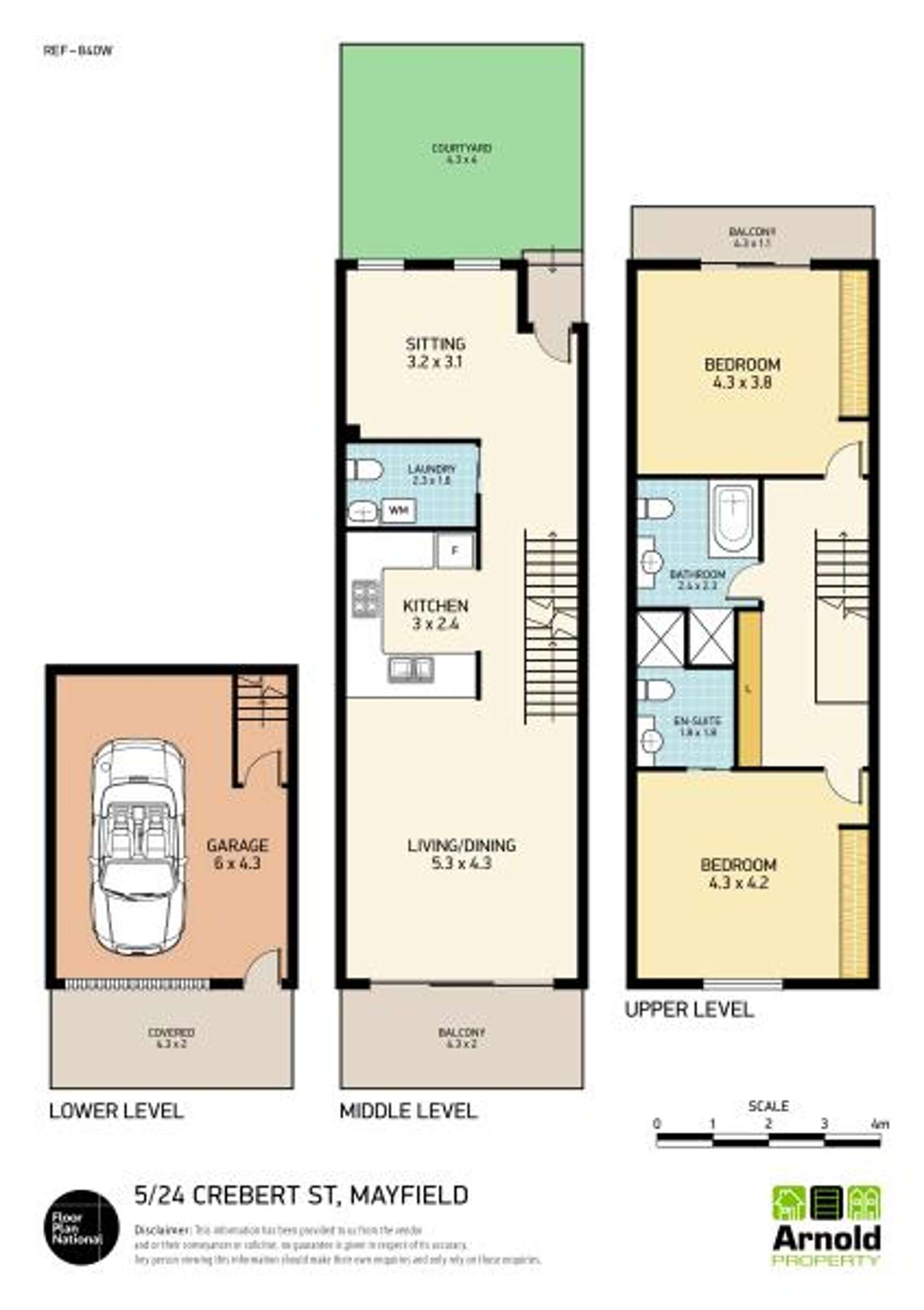 Floorplan of Homely townhouse listing, 1/24 Crebert Street, Mayfield East NSW 2304