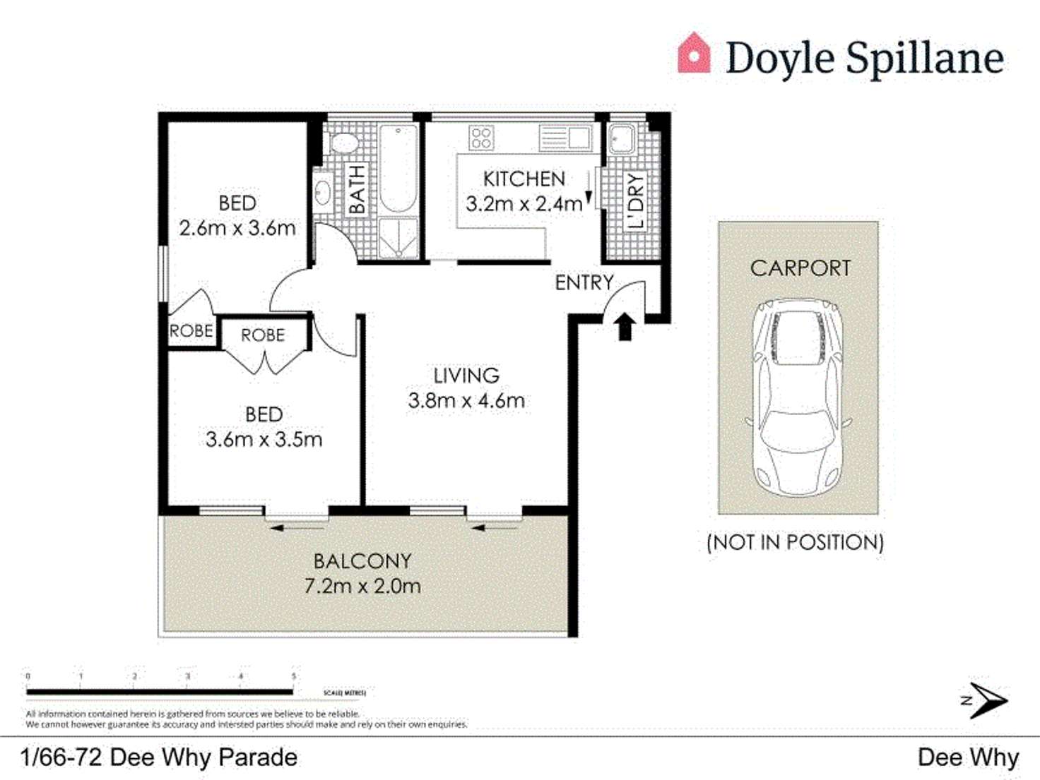 Floorplan of Homely unit listing, 1/66-72 Dee Why Parade, Dee Why NSW 2099