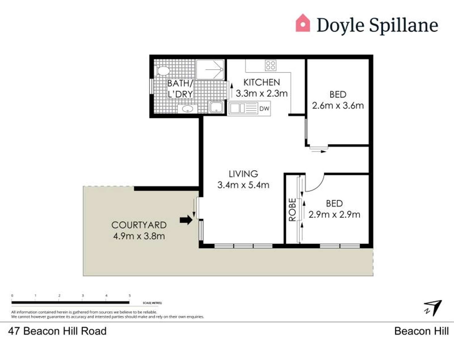 Floorplan of Homely flat listing, 47 Beacon Hill Road, Beacon Hill NSW 2100
