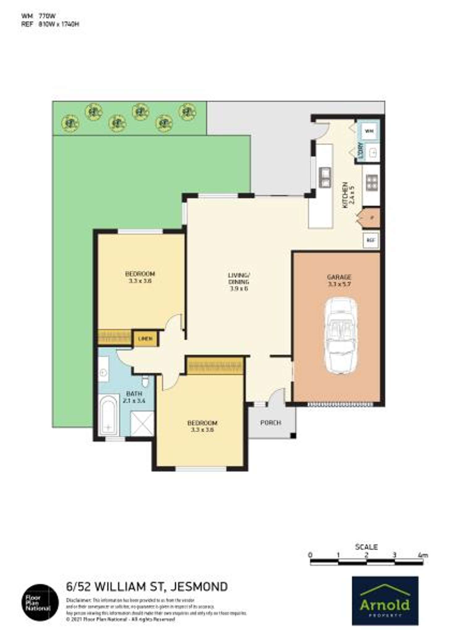 Floorplan of Homely villa listing, 6/52 William Street, Jesmond NSW 2299