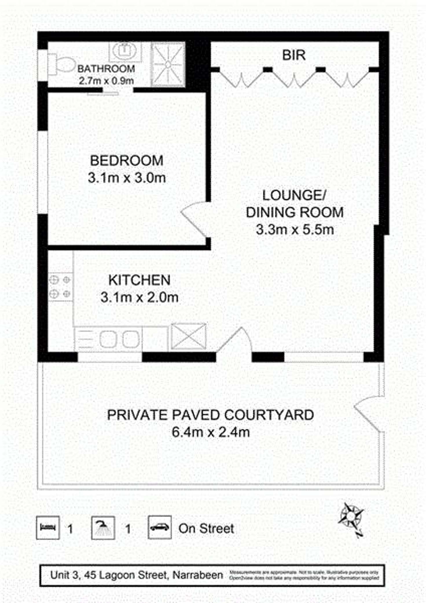 Floorplan of Homely unit listing, 3/45-47 Lagoon Street, Narrabeen NSW 2101