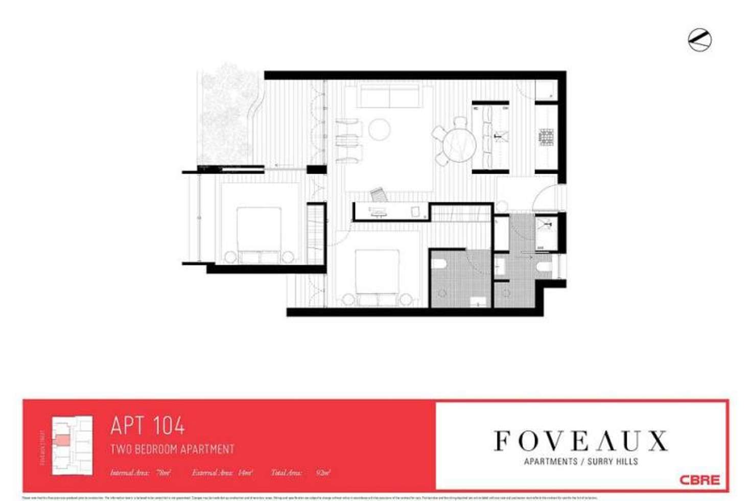Floorplan of Homely apartment listing, 104/69-81 Foveaux Street, Surry Hills NSW 2010