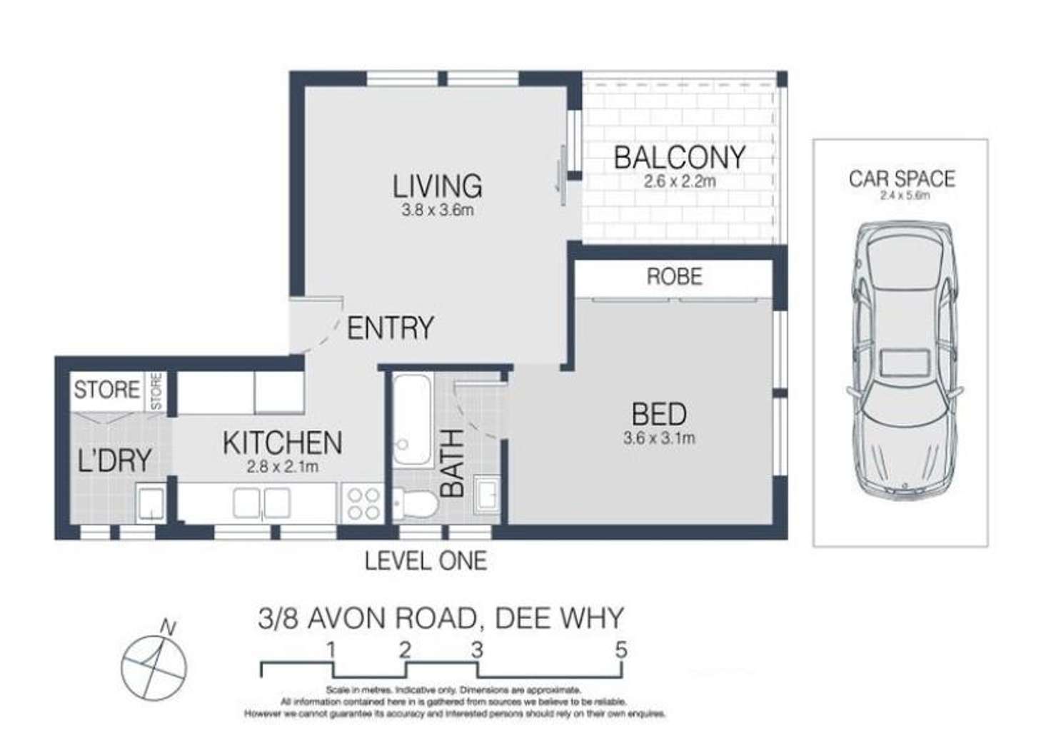 Floorplan of Homely unit listing, 3/8 Avon Road, Dee Why NSW 2099