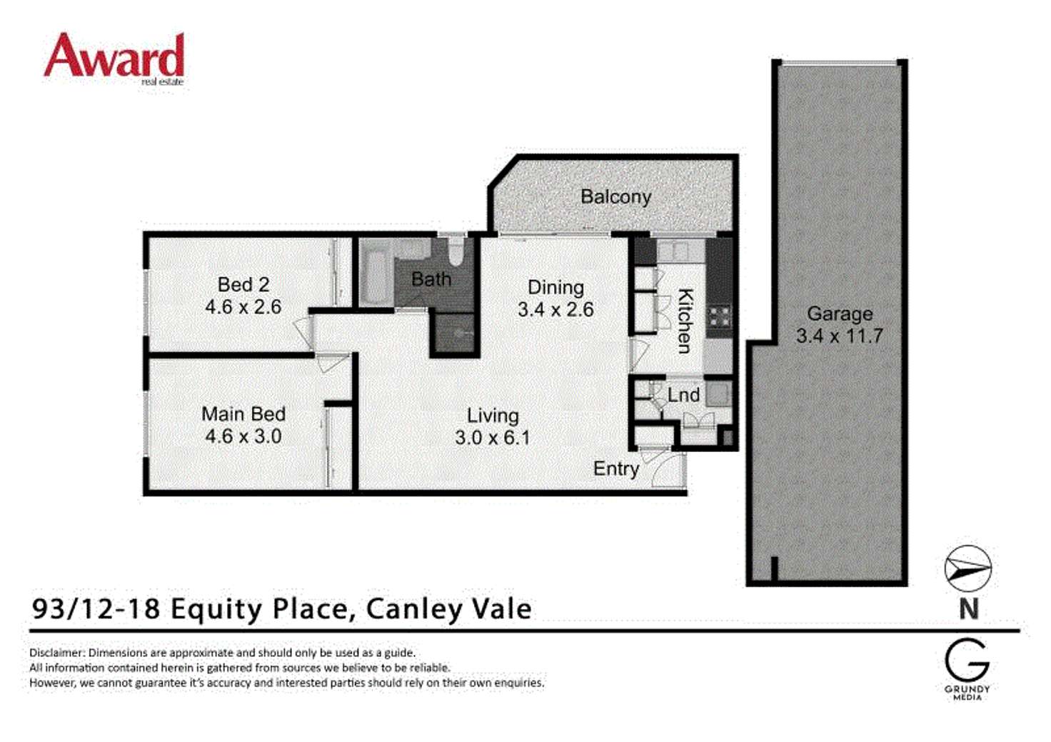 Floorplan of Homely unit listing, 93/12-18 EQUITY PL, Canley Vale NSW 2166