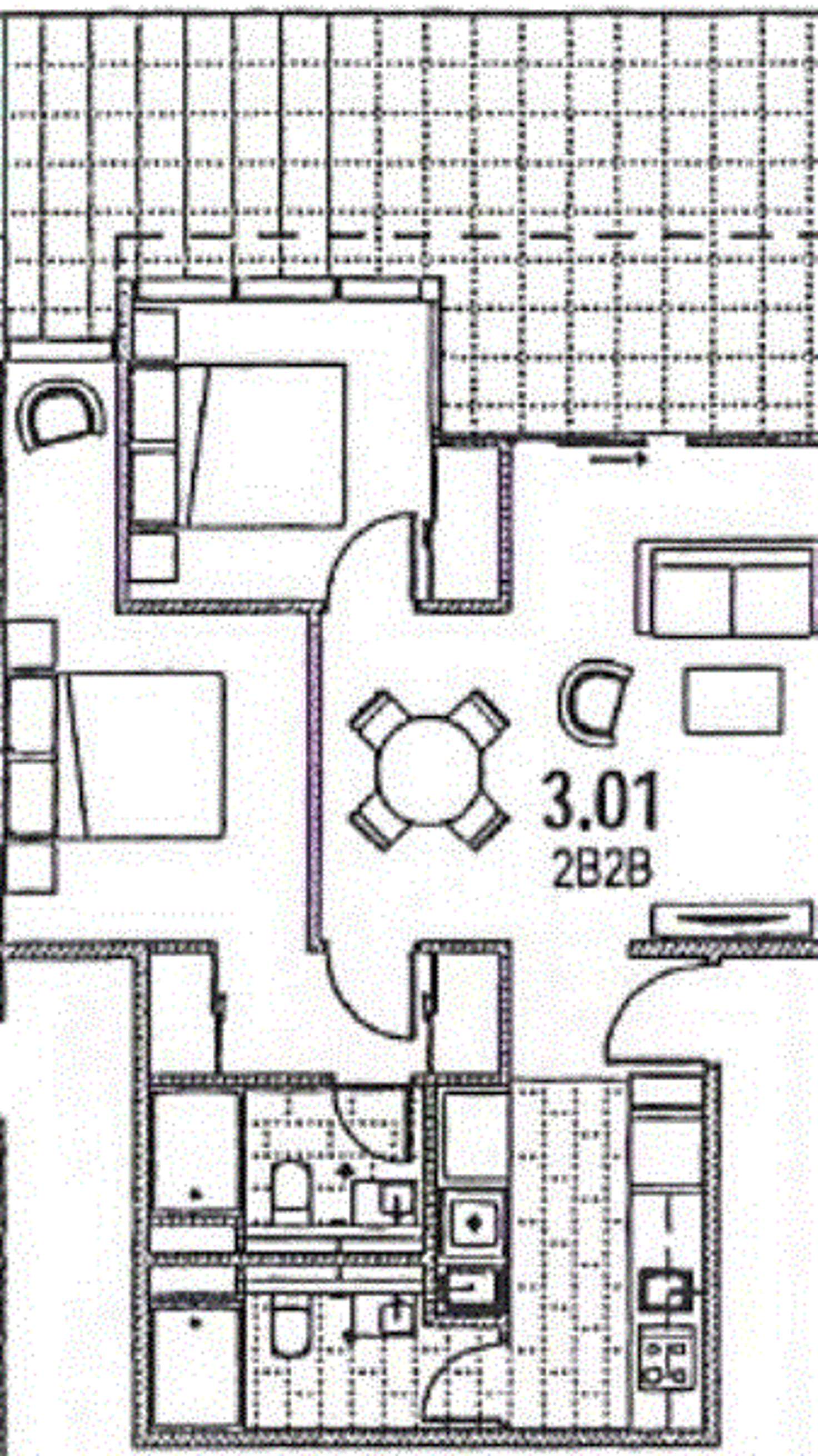 Floorplan of Homely apartment listing, 301/1 Archibald Street, Box Hill VIC 3128