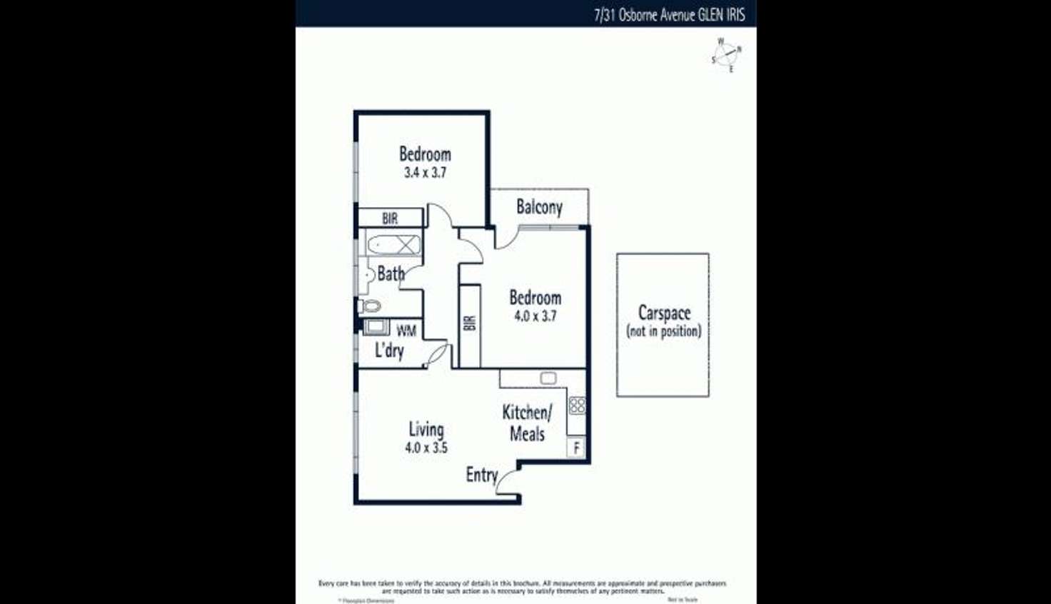 Floorplan of Homely apartment listing, 7/31 Osborne Avenue, Glen Iris VIC 3146
