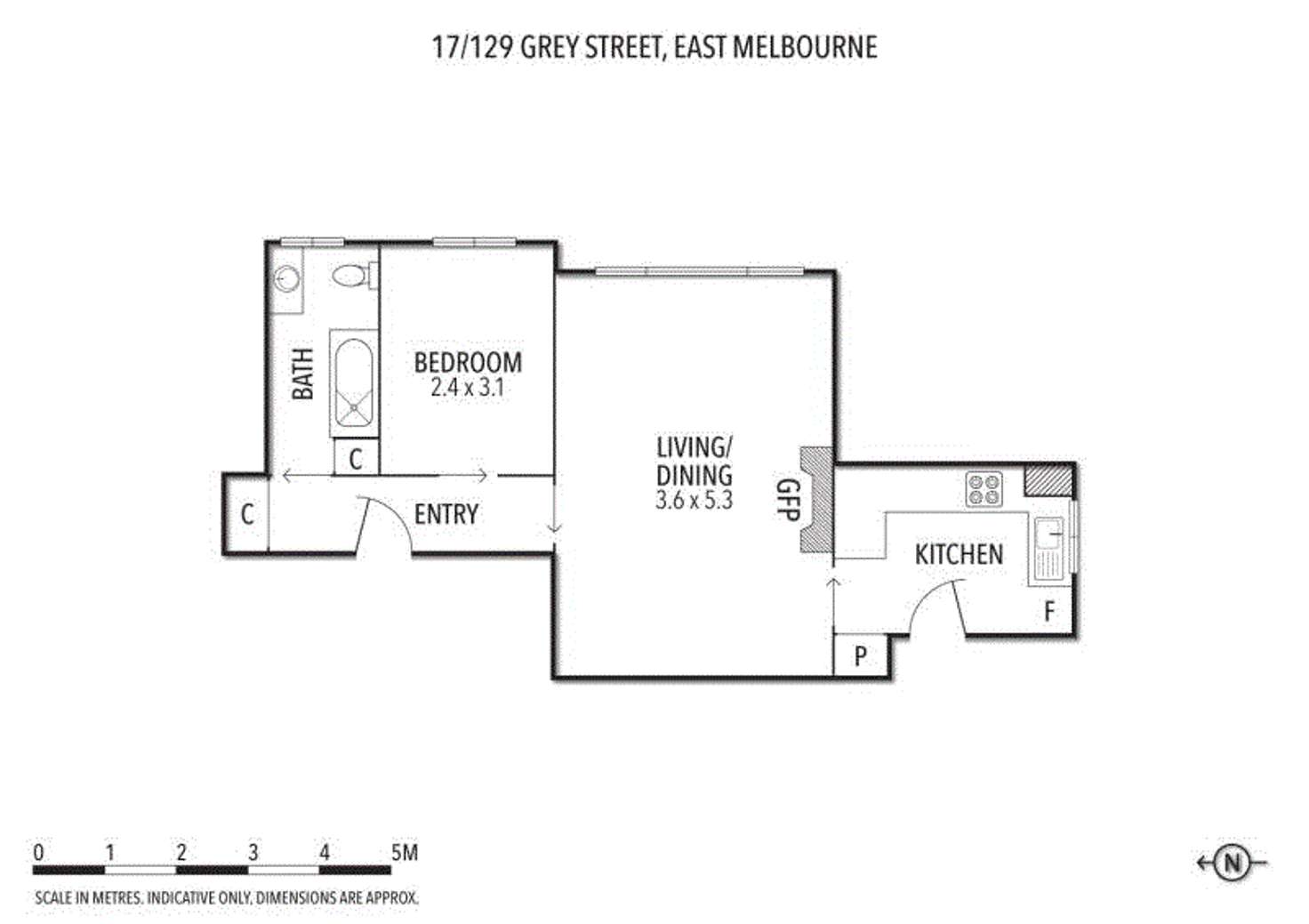 Floorplan of Homely apartment listing, 17/129 Grey Street, East Melbourne VIC 3002