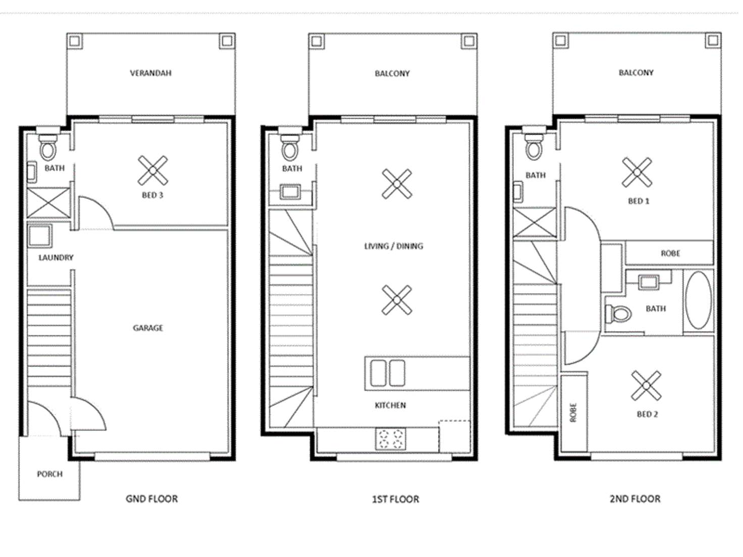 Floorplan of Homely townhouse listing, 8/19 Dixon Lane, Mawson Lakes SA 5095