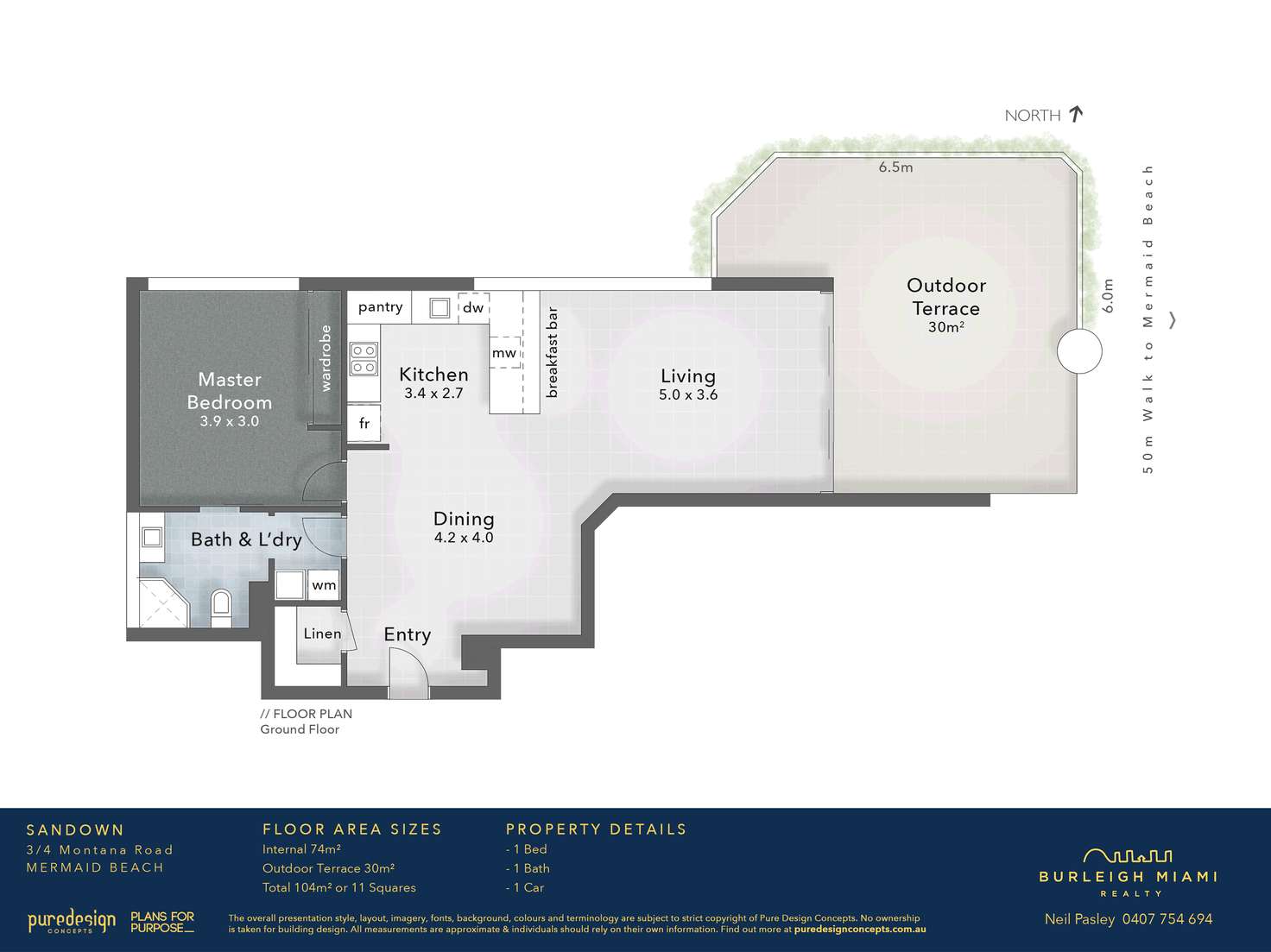 Floorplan of Homely unit listing, 3/4 Montana Road, Mermaid Beach QLD 4218