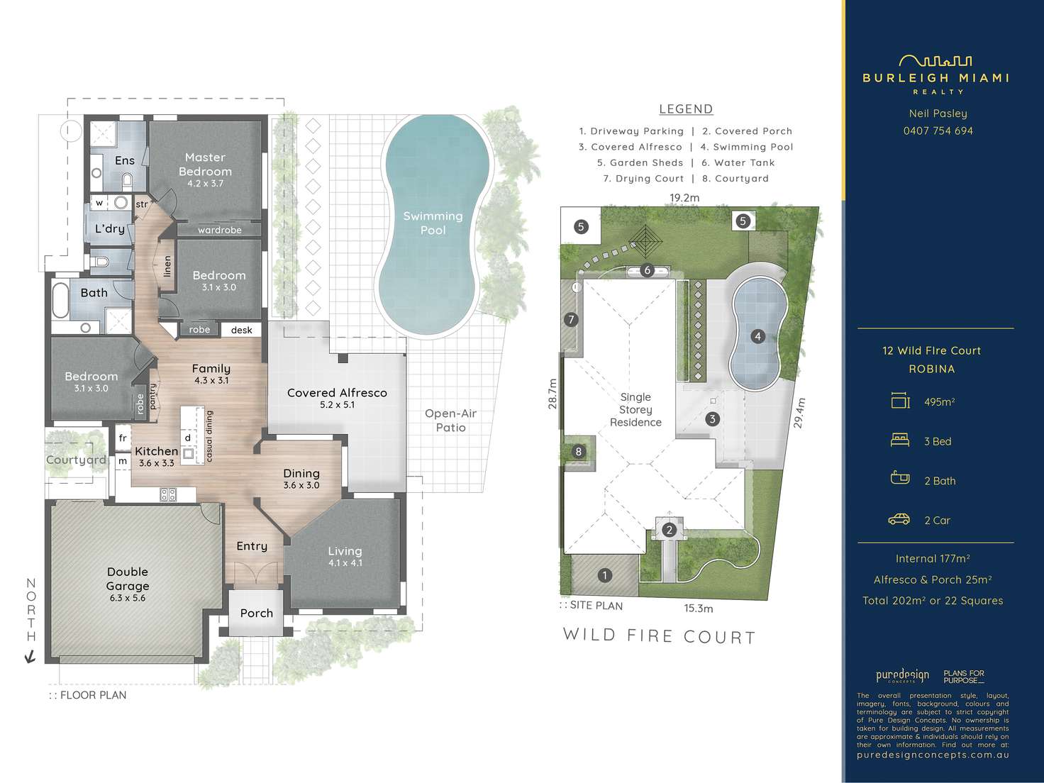 Floorplan of Homely house listing, 12 Wild Fire Court, Robina QLD 4226