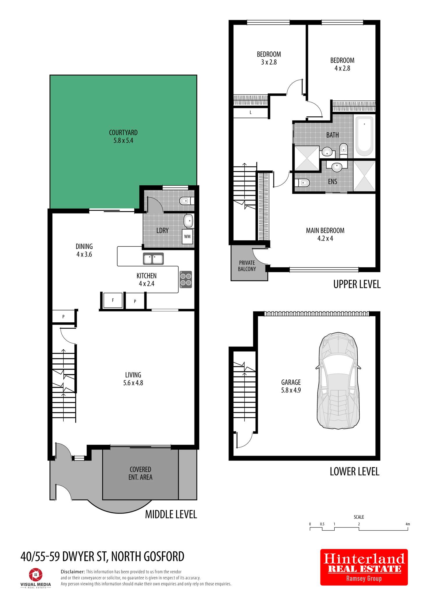 Floorplan of Homely townhouse listing, 40/55-59 Dwyer Street, North Gosford NSW 2250