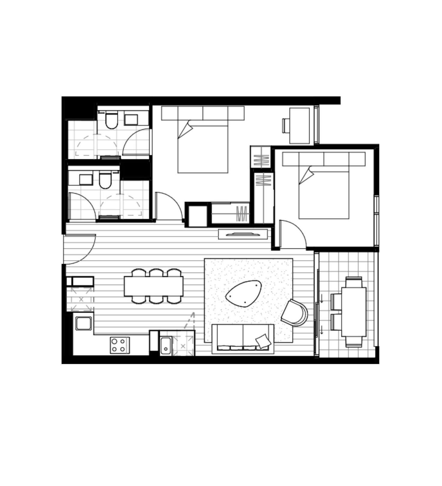 Floorplan of Homely unit listing, 410/11 Carriage St, Bowen Hills QLD 4006