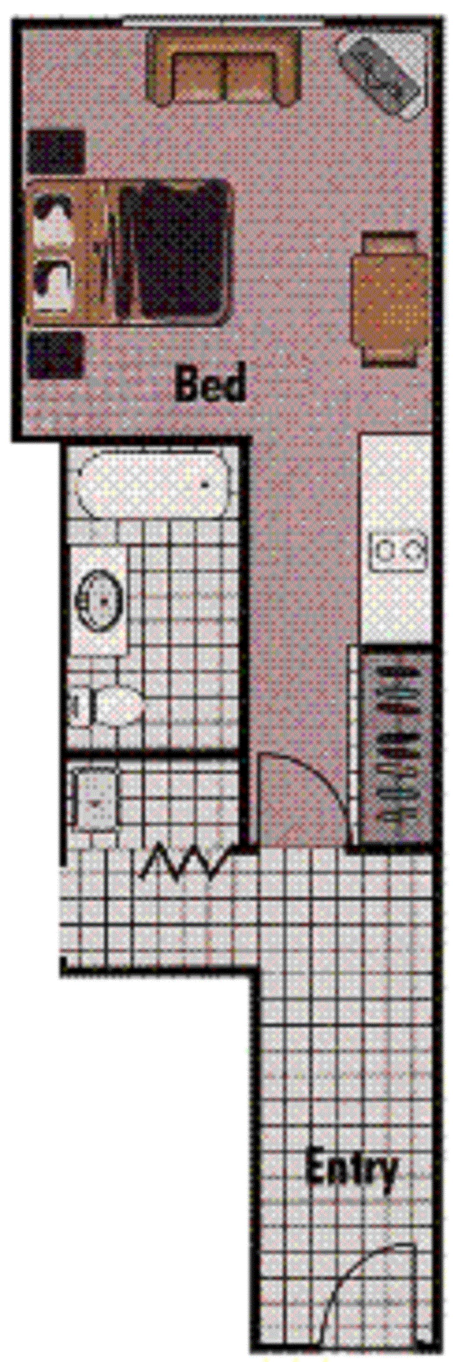 Floorplan of Homely studio listing, 6 Exford St, Brisbane QLD 4000