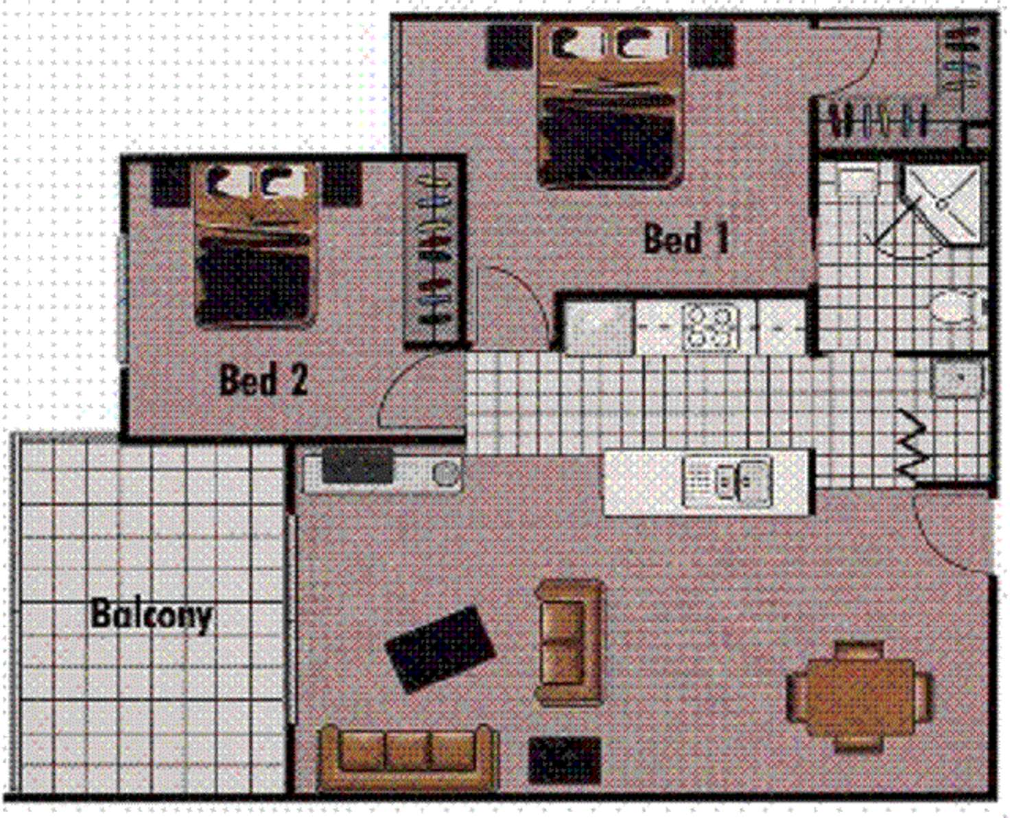 Floorplan of Homely apartment listing, 6 Exford St, Brisbane QLD 4000