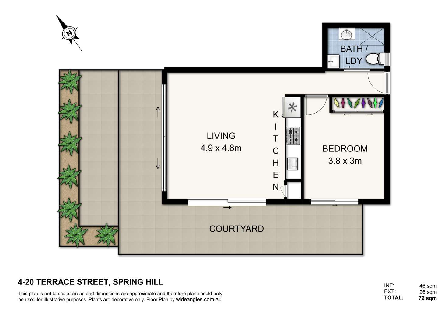 Floorplan of Homely unit listing, 4/20 Terrace Street, Spring Hill QLD 4000