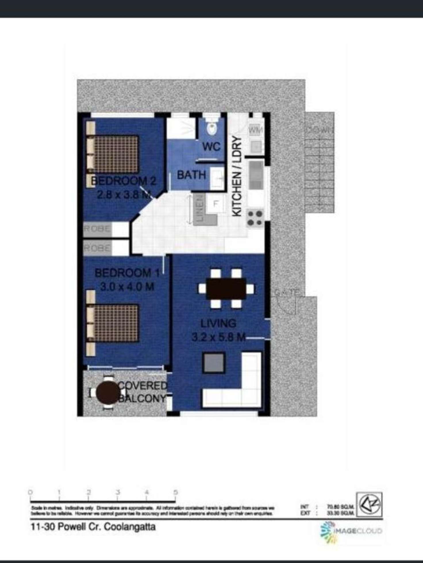 Floorplan of Homely unit listing, 11/30 Powell Crescent, Coolangatta QLD 4225