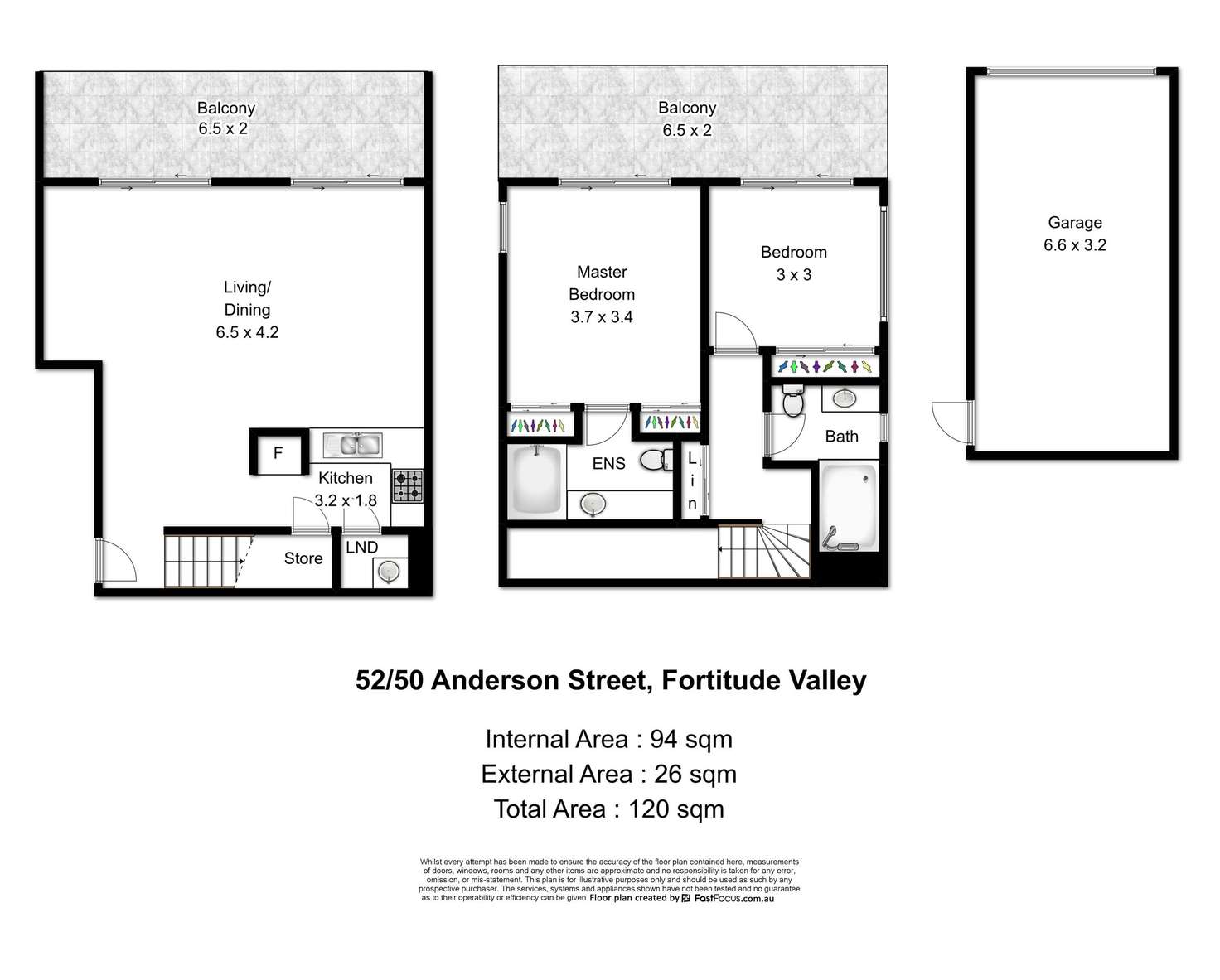 Floorplan of Homely unit listing, Unit 52/50 Anderson Street, Fortitude Valley QLD 4006