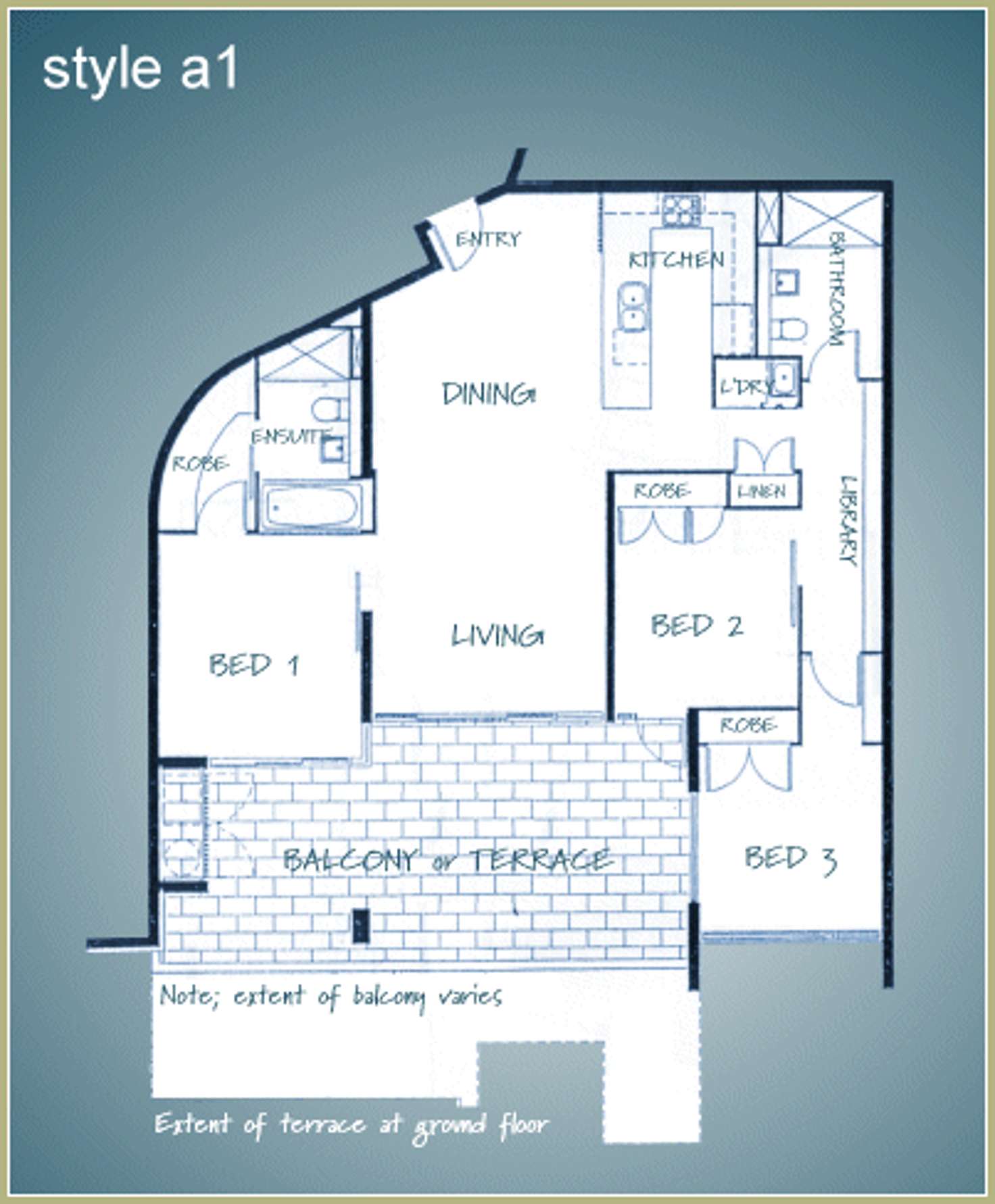 Floorplan of Homely apartment listing, 20 Newstead Terrace, Newstead QLD 4006