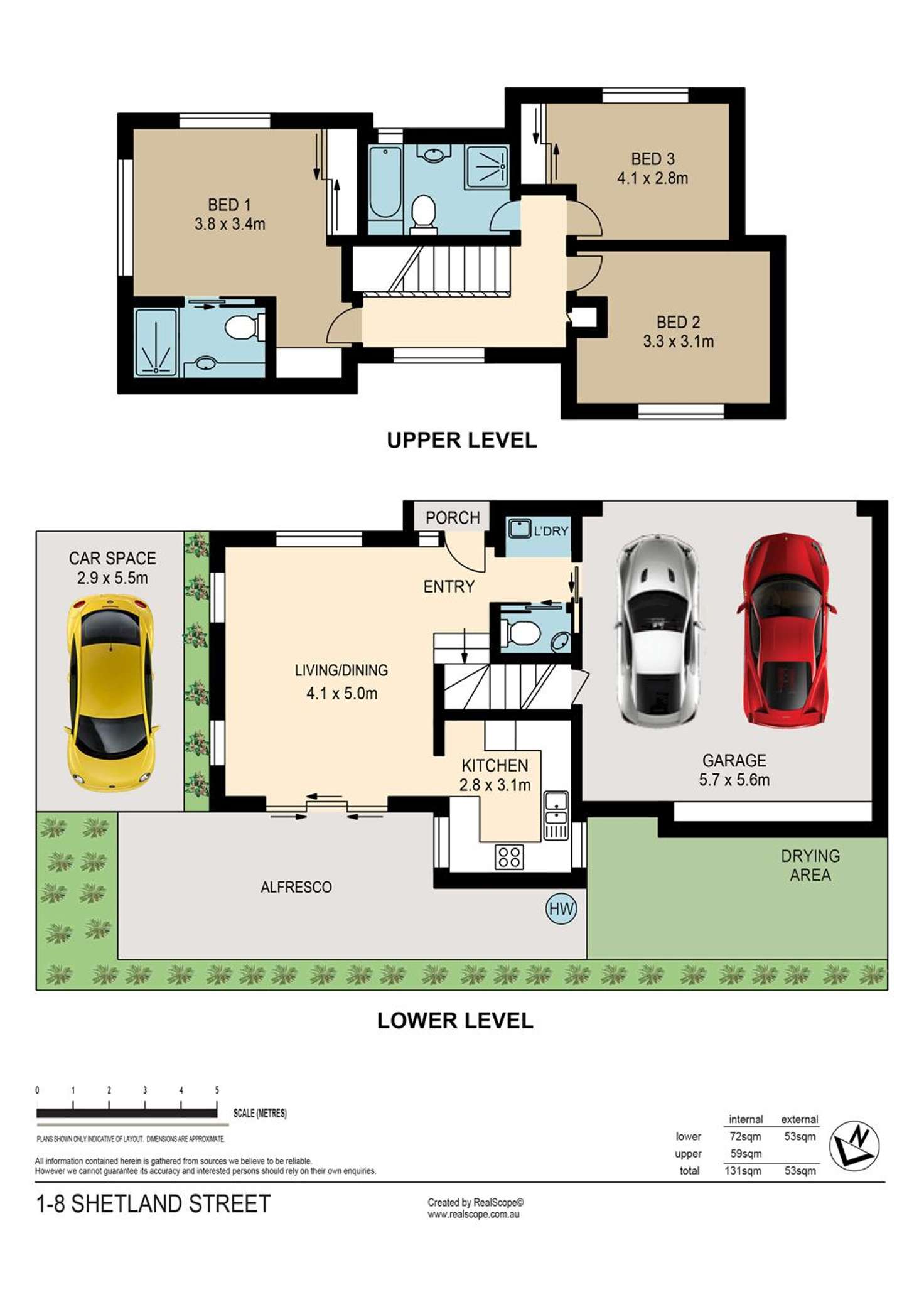 Floorplan of Homely townhouse listing, 1/8 Shetland Street, Morningside QLD 4170