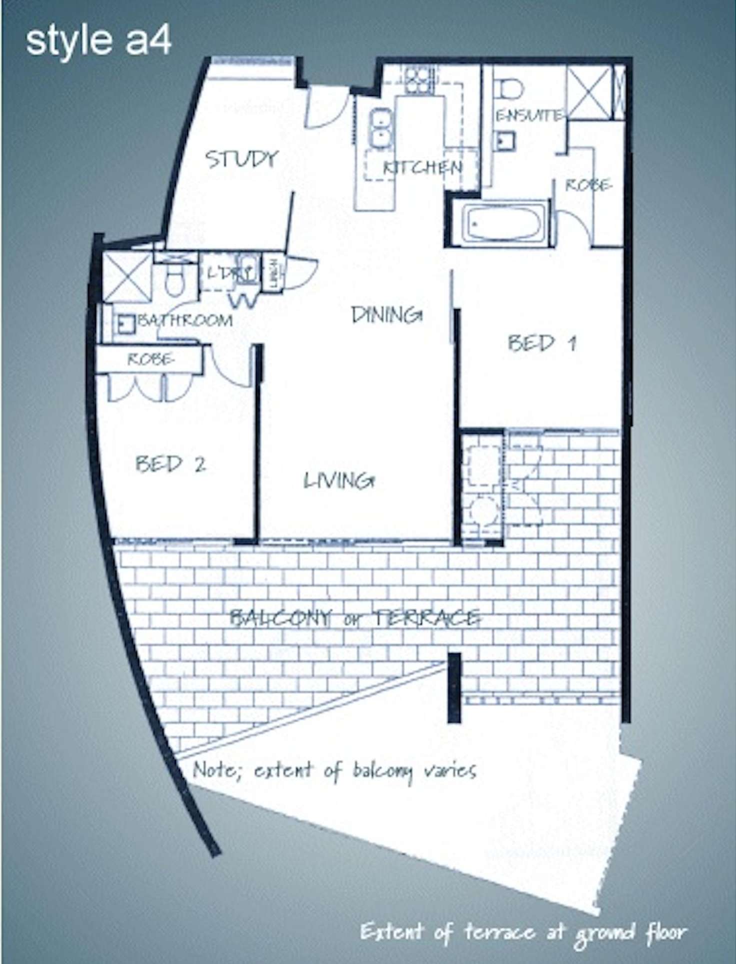 Floorplan of Homely unit listing, 20 Newstead Terrace, Newstead QLD 4006