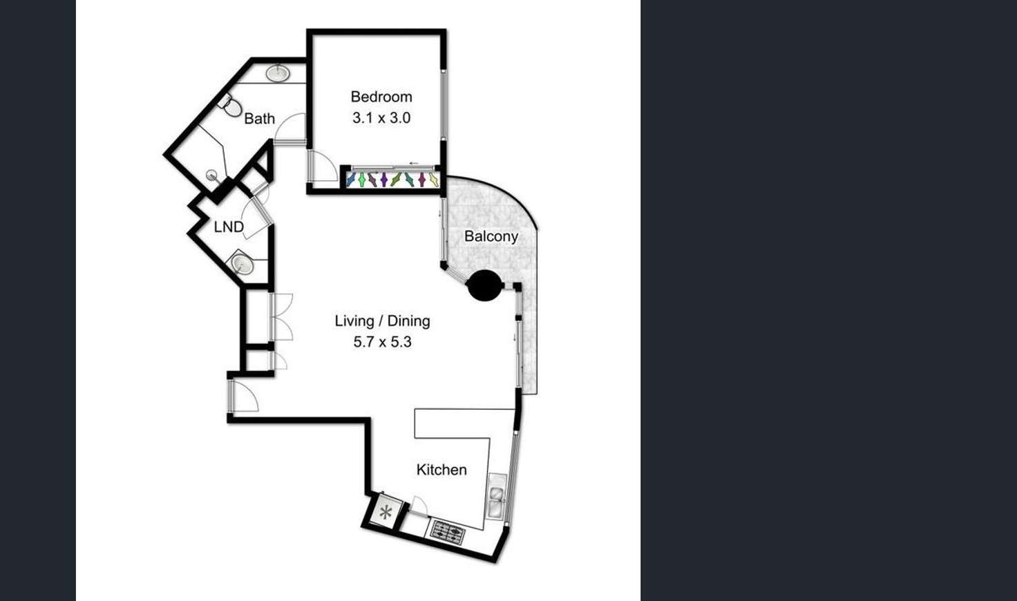 Floorplan of Homely apartment listing, 11G/35 Howard Street, Brisbane QLD 4000