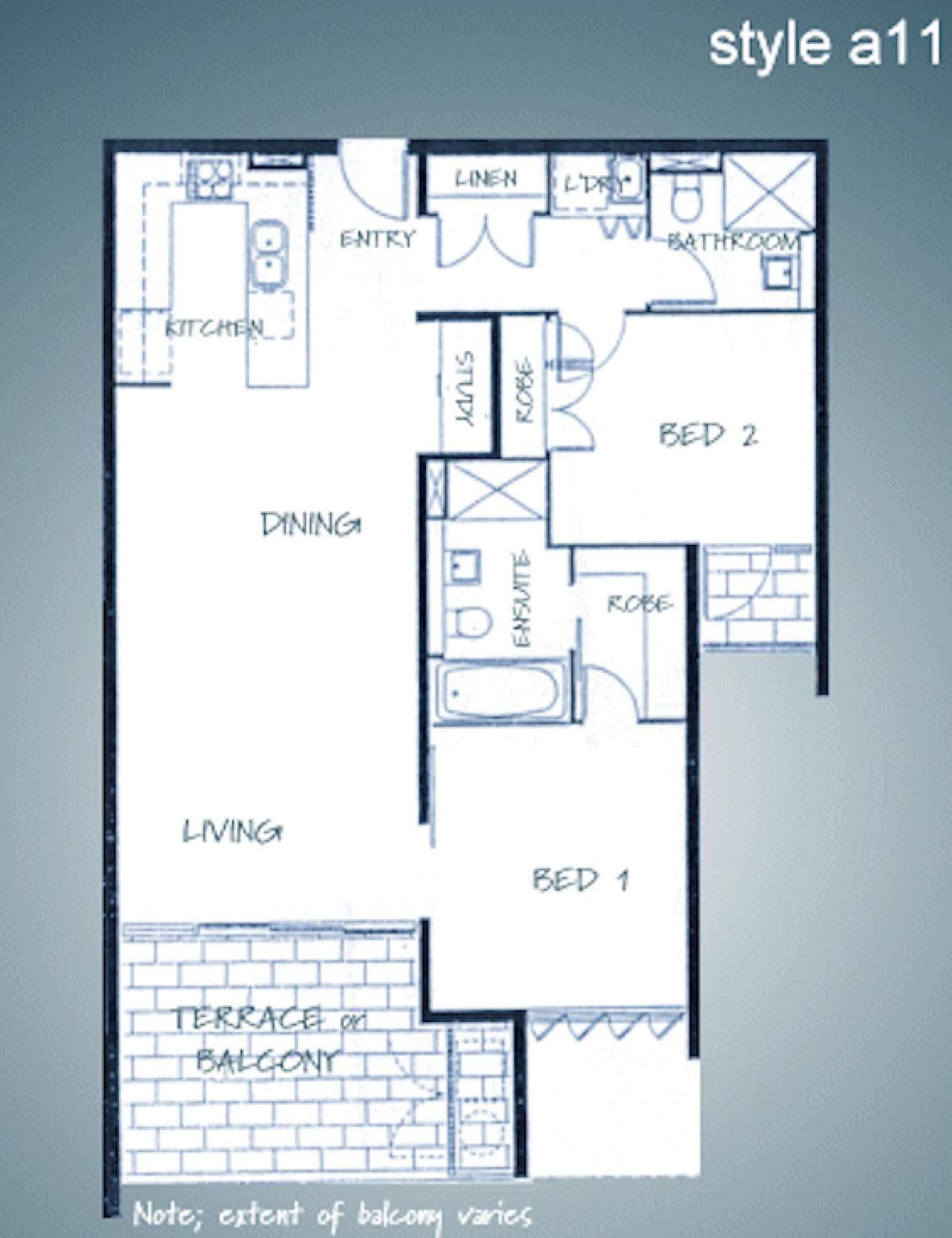 Floorplan of Homely apartment listing, 20 Newstead Terrace, Newstead QLD 4006