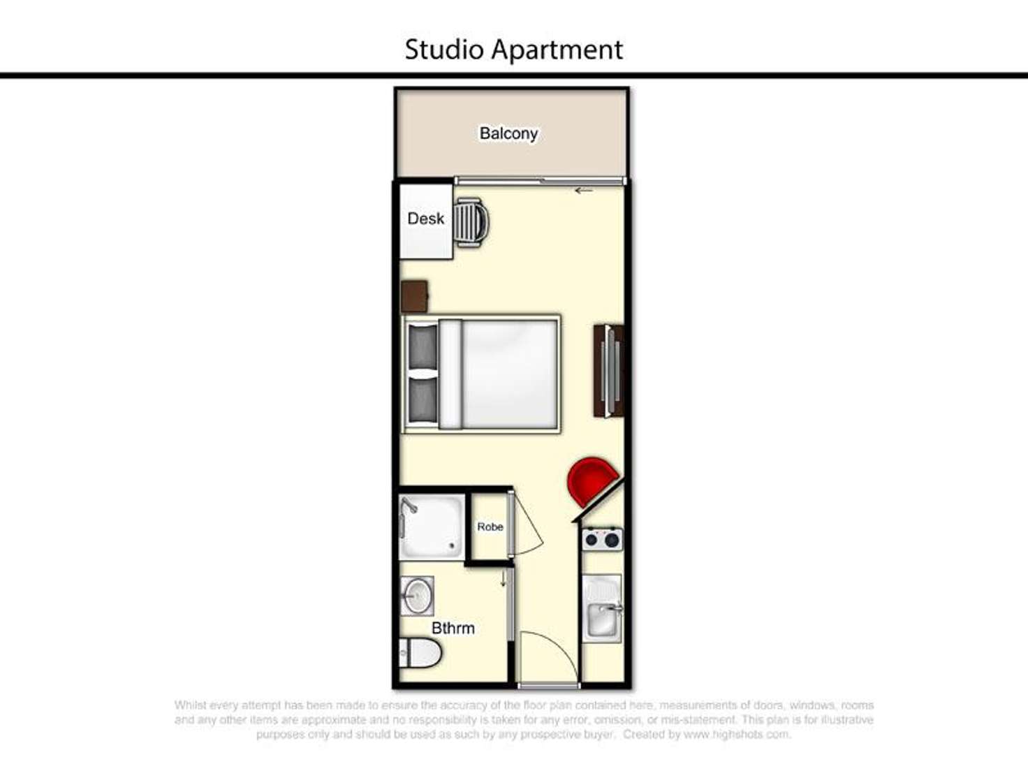 Floorplan of Homely studio listing, 246/35 Morrow Street, Taringa QLD 4068