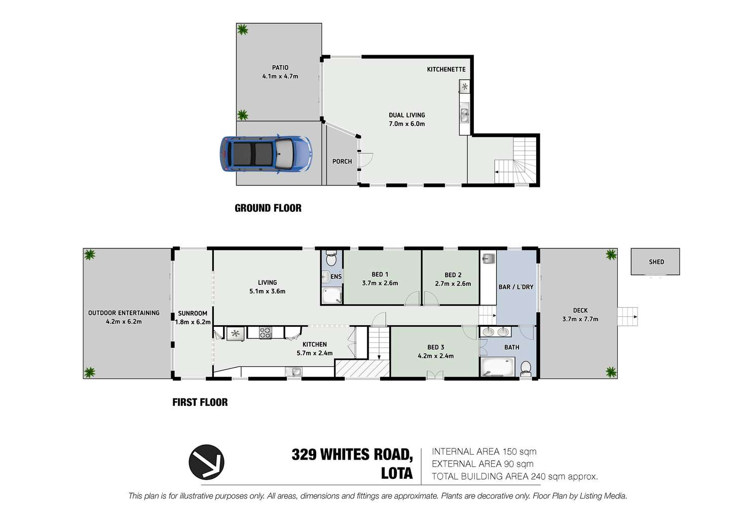 Floorplan of Homely house listing, 329 Whites Road, Lota QLD 4179