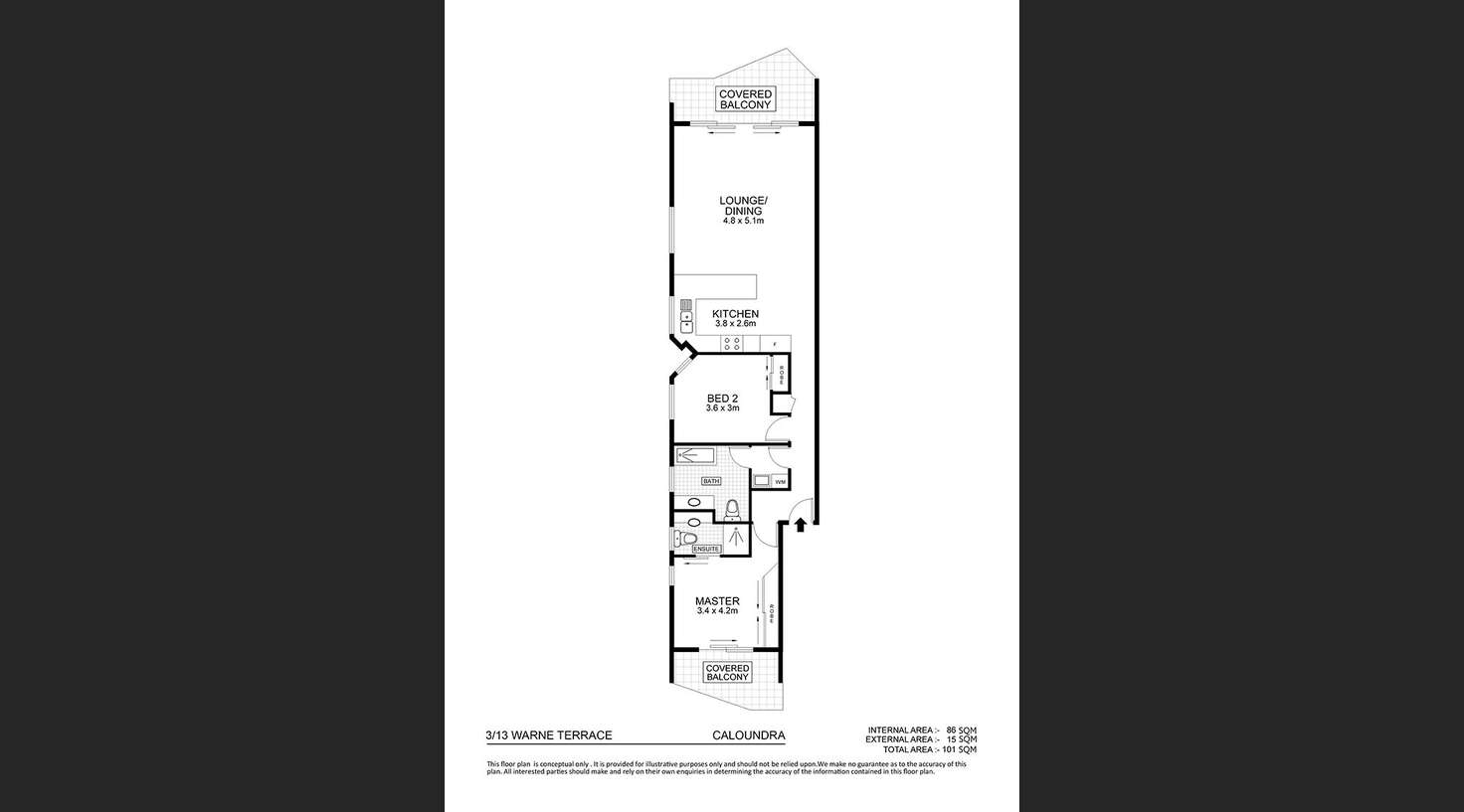 Floorplan of Homely unit listing, 13 Warne Terrace, Caloundra QLD 4551
