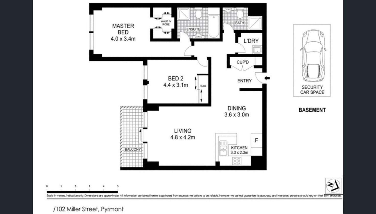 Floorplan of Homely apartment listing, 159/102 Miller Street, Pyrmont NSW 2009